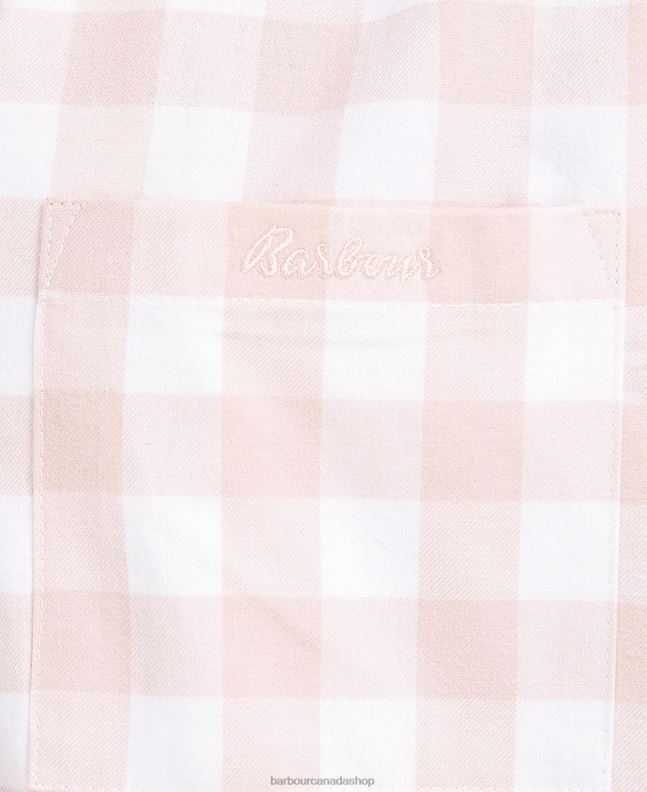 Barbour Clothing Women Light Pink Gingham Etta Gingham PJ Set 2BB2F2035