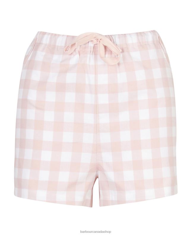 Barbour Clothing Women Light Pink Gingham Etta Gingham PJ Set 2BB2F2035