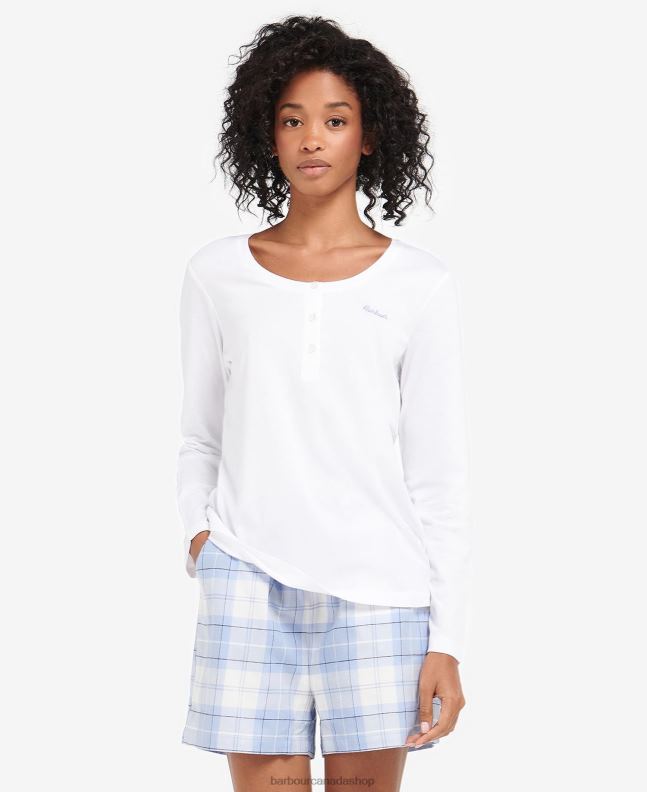 Barbour Clothing Women Lt Grey Marl Etta Henley PJ Set 2BB2F2039