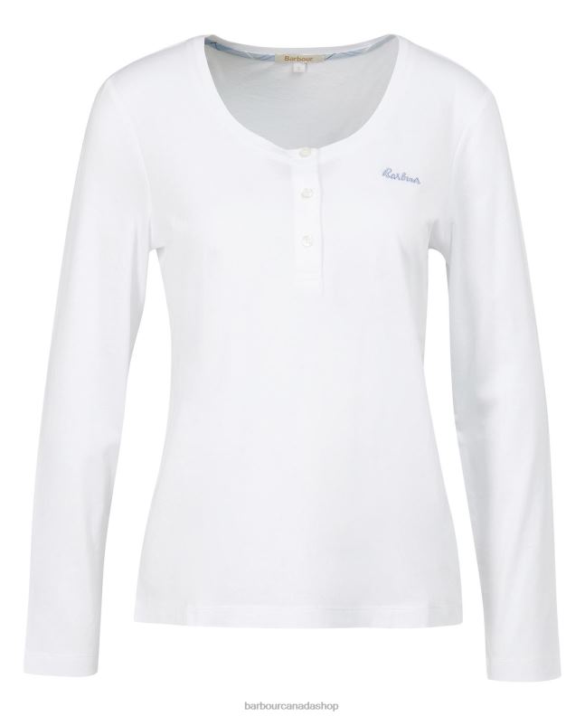 Barbour Clothing Women Lt Grey Marl Etta Henley PJ Set 2BB2F2039