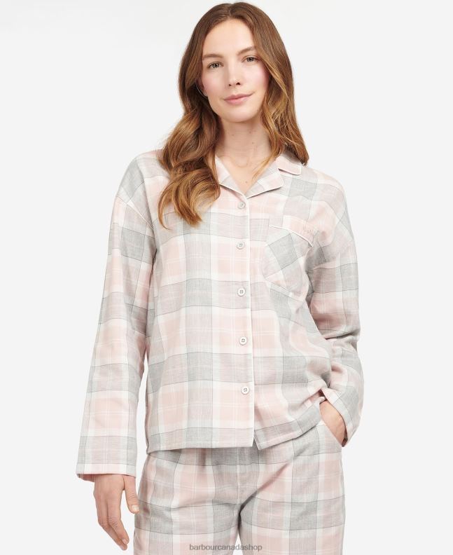Barbour Clothing Women Pink Tartan Schlafanzug-Set Ellery 2BB2F2038