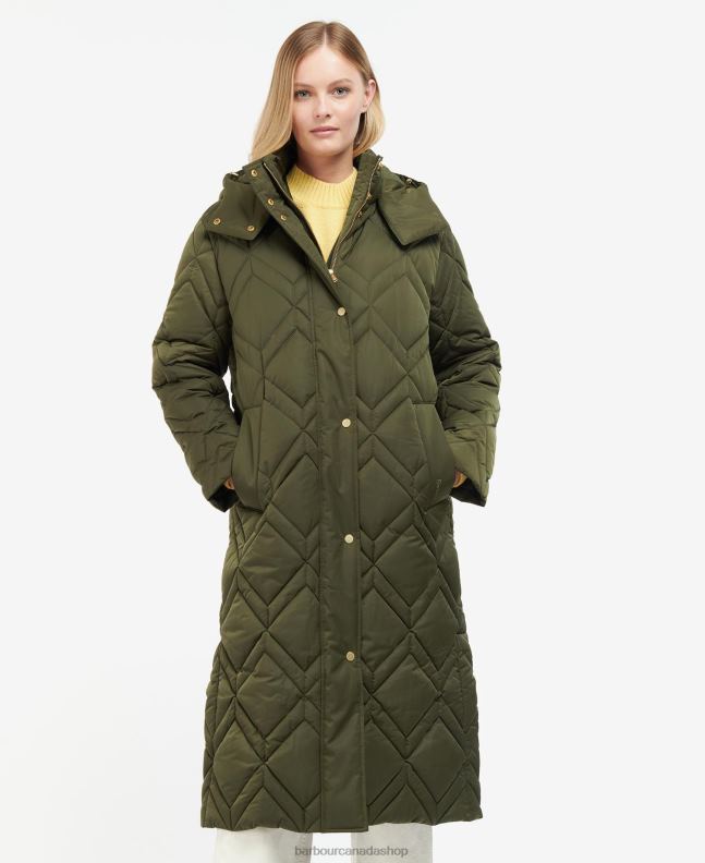 Barbour Clothing Women Black/Ancient Fern Tartan Cassius Quilted Jacket 2BB2F1442