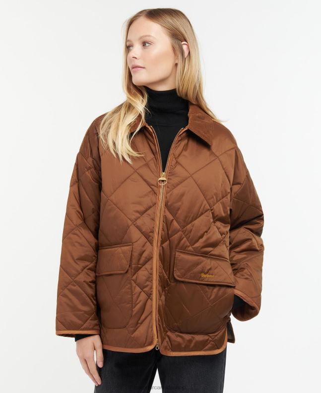 Barbour Clothing Women Black/Ancient Ryhope Quilted Jacket 2BB2F1426