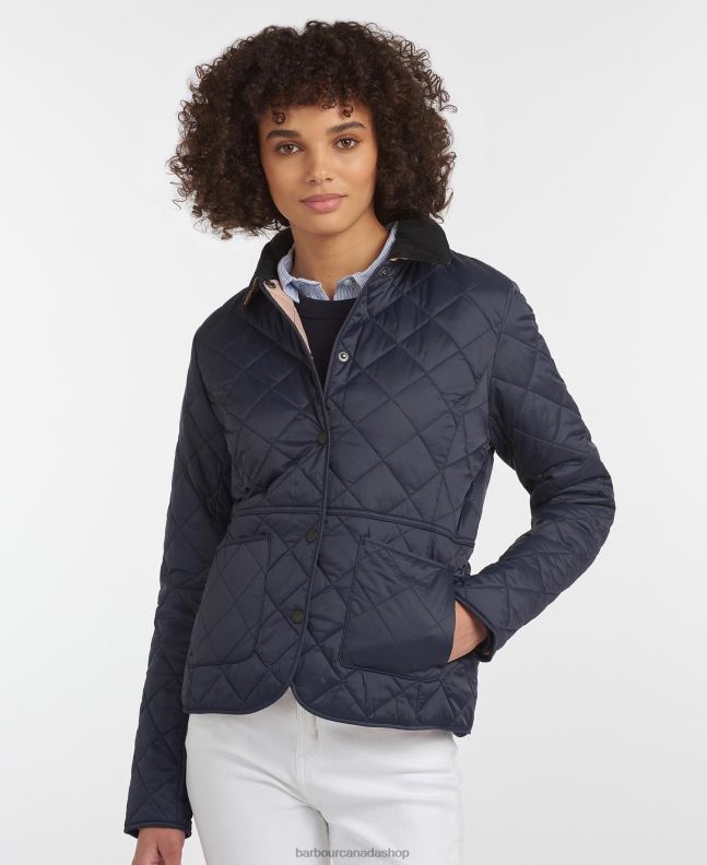 Barbour Clothing Women Black/Olive Deveron Quilted Jacket 2BB2F1413