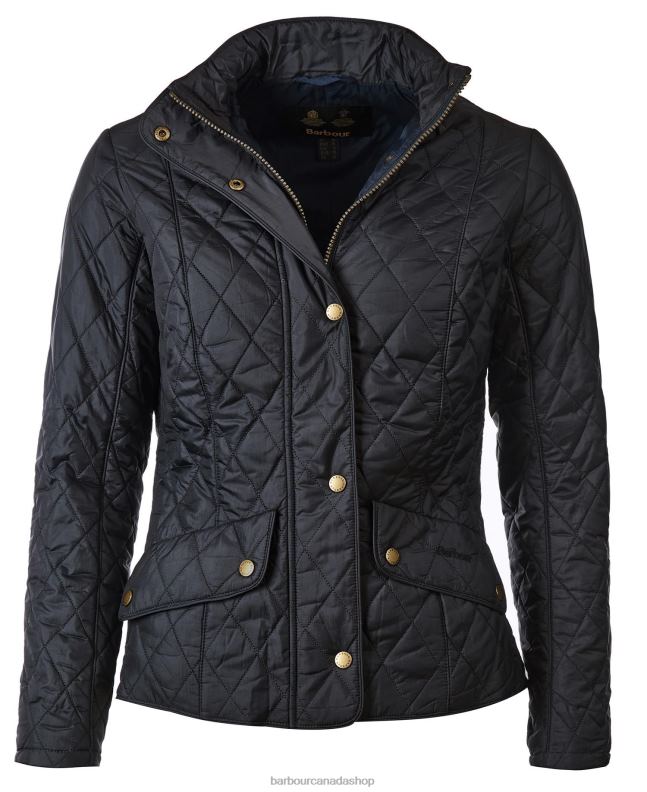 Barbour Clothing Women Black/Stone Flyweight Cavalry Quilted Jacket 2BB2F1406