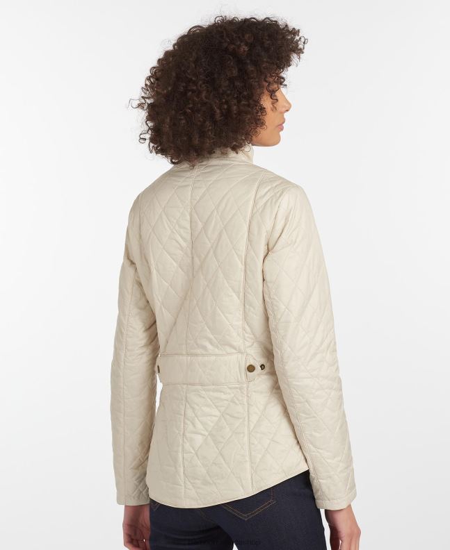Barbour Clothing Women Black/Stone Flyweight Cavalry Quilted Jacket 2BB2F1501