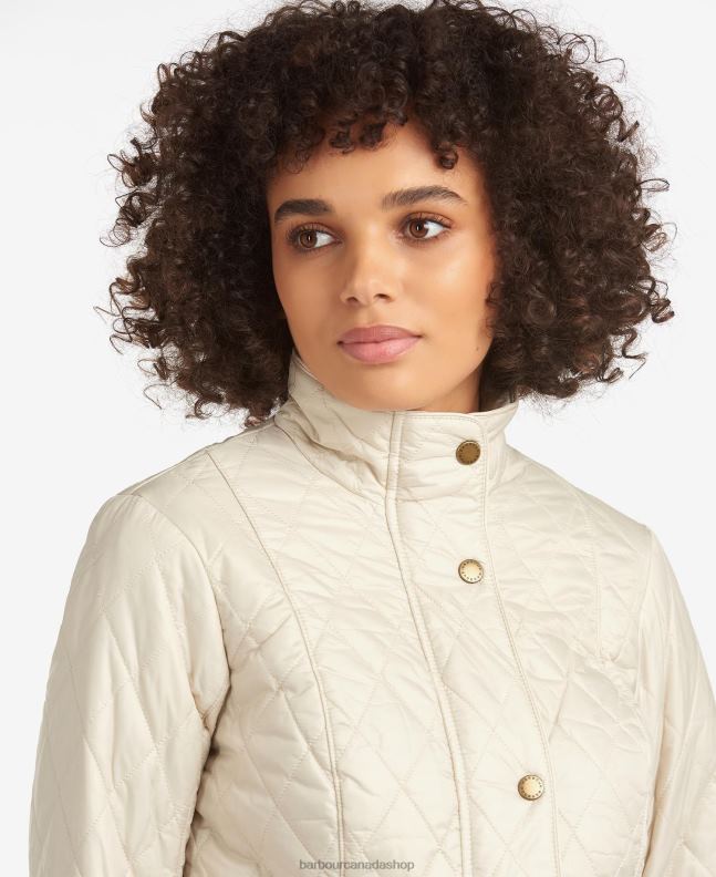 Barbour Clothing Women Black/Stone Flyweight Cavalry Quilted Jacket 2BB2F1501