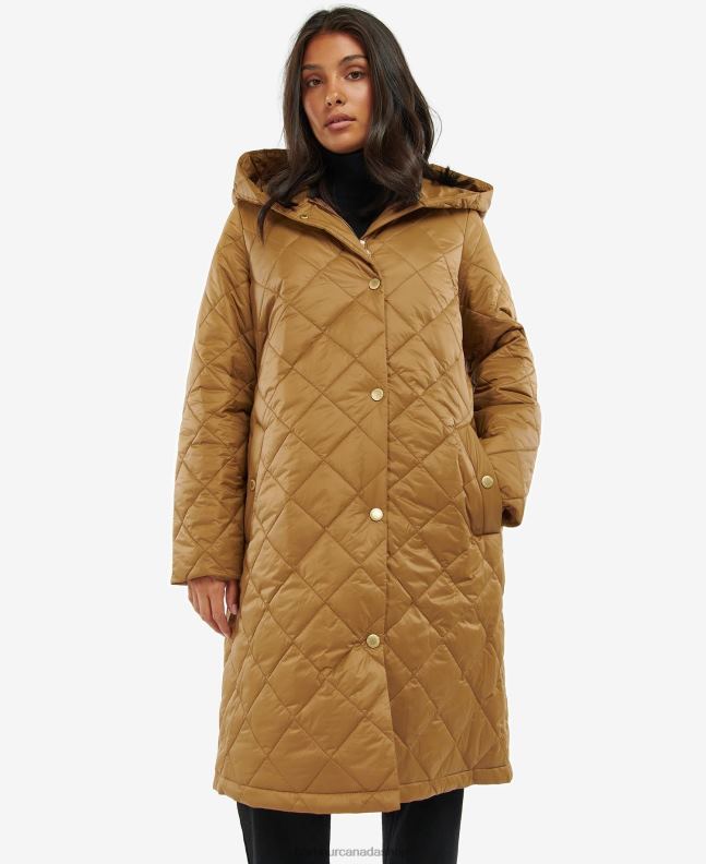 Barbour Clothing Women Burnt Cinder Rockhampton Quilted Jacket 2BB2F1466