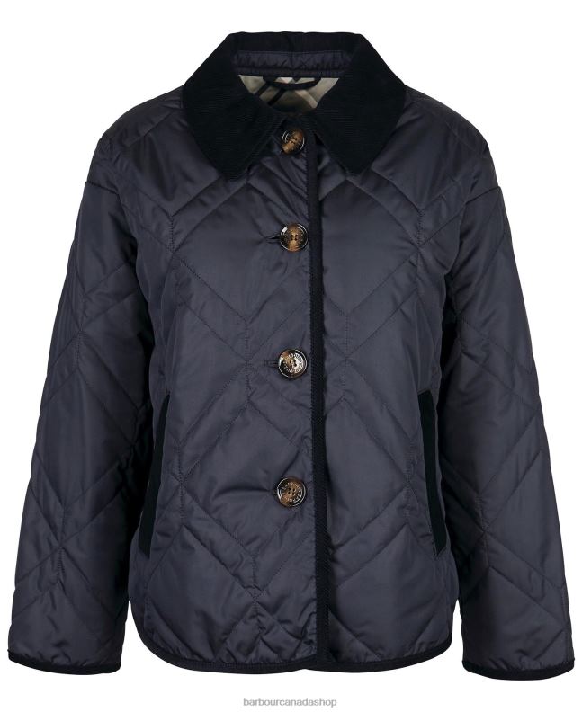Barbour Clothing Women Dark Navy/Ancient Poplar Barrhead Quilted Shacket 2BB2F1425