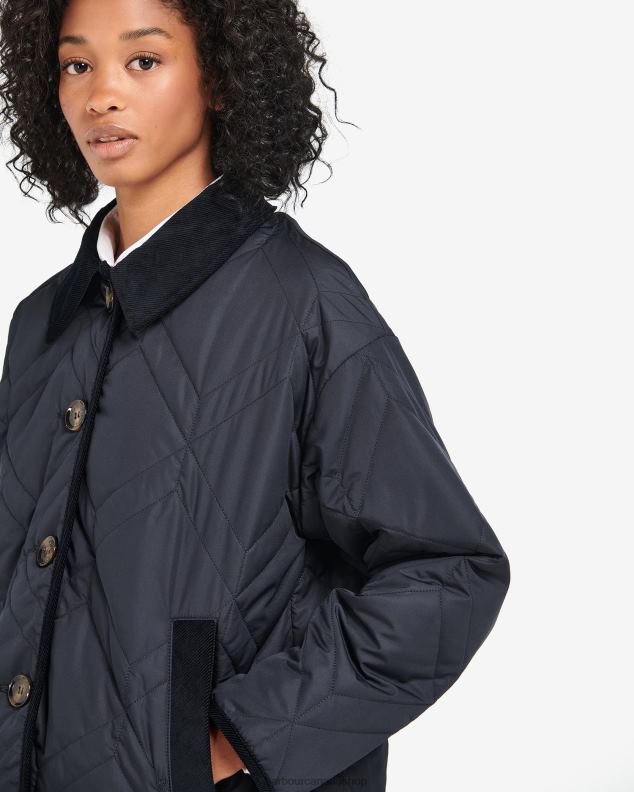 Barbour Clothing Women Dark Navy/Ancient Poplar Barrhead Quilted Shacket 2BB2F1425