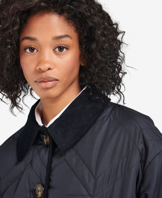 Barbour Clothing Women Dark Navy/Ancient Poplar Barrhead Quilted Shacket 2BB2F1425