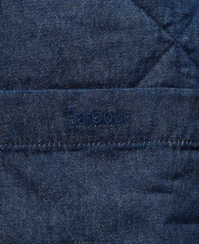 Barbour Clothing Women Dark Wash/Dress Indigo Denim Barrhead Quilted Shacket 2BB2F1422