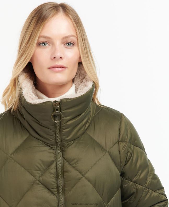 Barbour Clothing Women Fern Leaf/Classic Tartan Kilmory Quilted Jacket 2BB2F1514