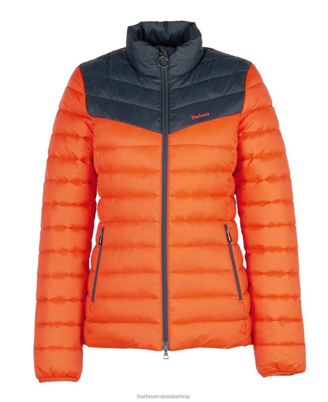 Barbour Clothing Women Fire/Dark Navy/Dress Blencarn Quilted Jacket 2BB2F1459