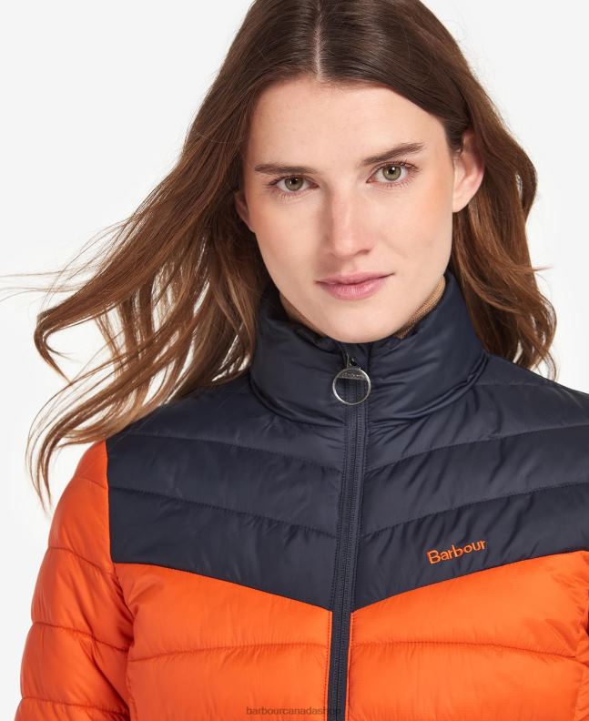 Barbour Clothing Women Fire/Dark Navy/Dress Blencarn Quilted Jacket 2BB2F1459