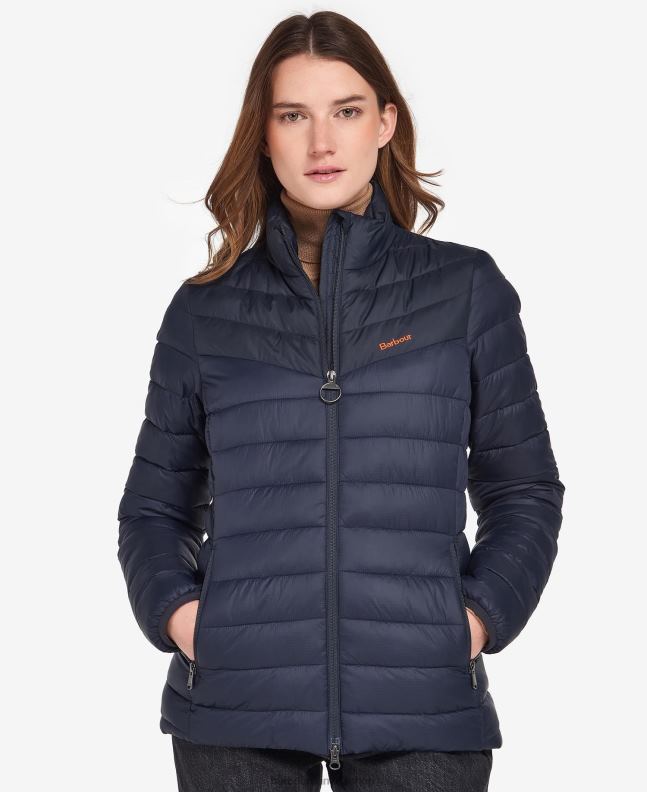 Barbour Clothing Women Fire/Dark Navy/Dress Blencarn Quilted Jacket 2BB2F1499