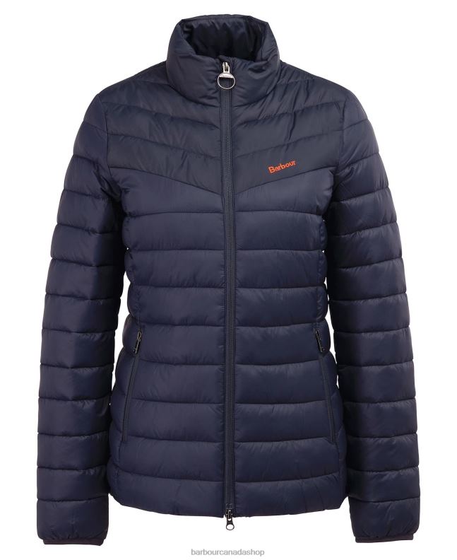 Barbour Clothing Women Fire/Dark Navy/Dress Blencarn Quilted Jacket 2BB2F1499
