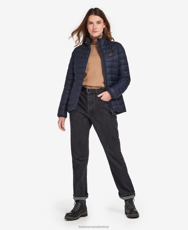 Barbour Clothing Women Fire/Dark Navy/Dress Blencarn Quilted Jacket 2BB2F1499