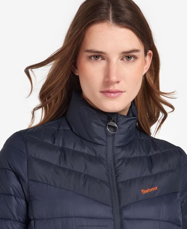 Barbour Clothing Women Fire/Dark Navy/Dress Blencarn Quilted Jacket 2BB2F1499