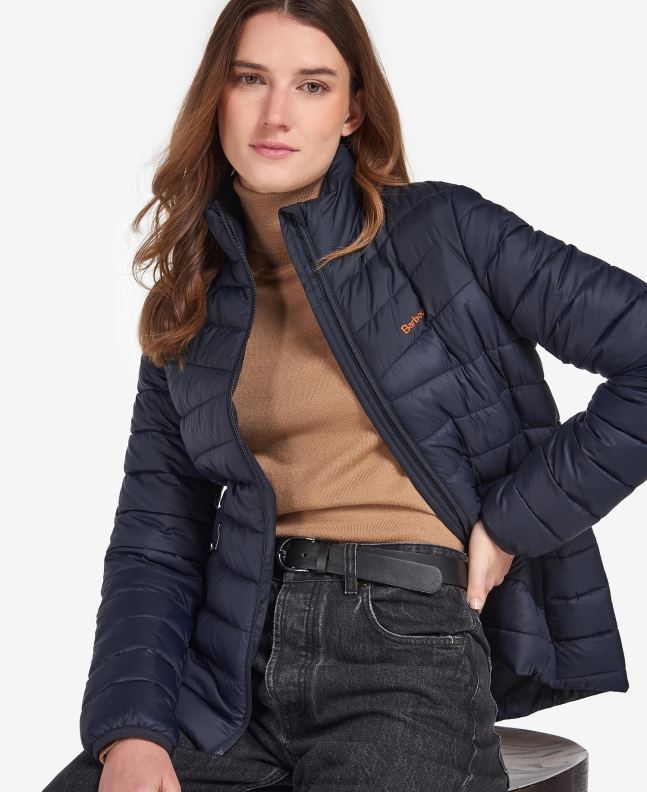 Barbour Clothing Women Fire/Dark Navy/Dress Blencarn Quilted Jacket 2BB2F1499