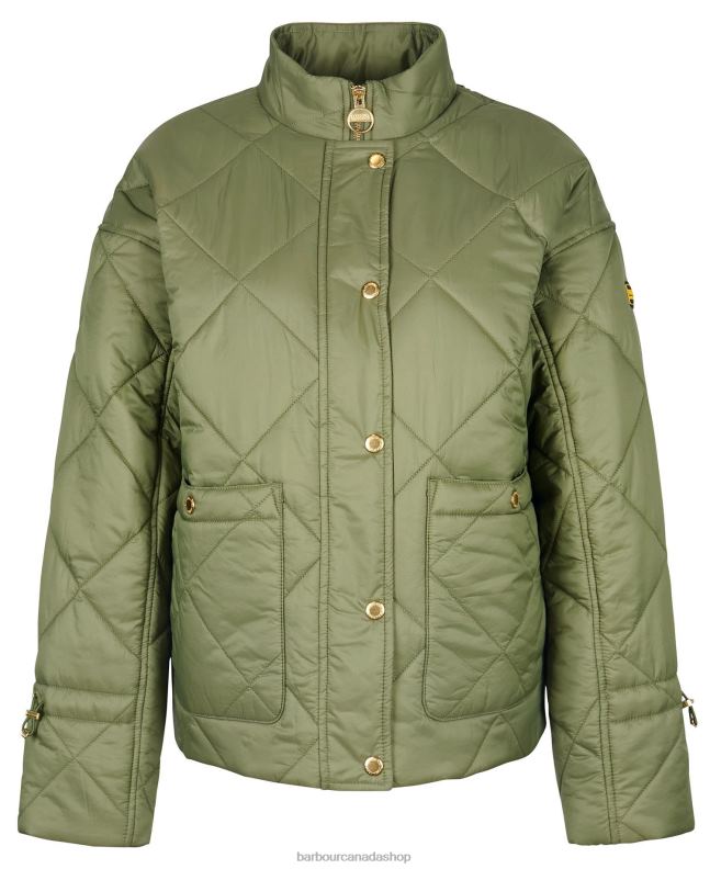Barbour Clothing Women Midnight Green/Midnight Green Check Falkenberg Quilted Jacket 2BB2F1447