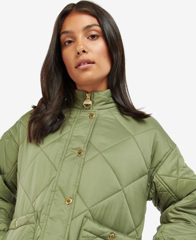 Barbour Clothing Women Midnight Green/Midnight Green Check Falkenberg Quilted Jacket 2BB2F1447
