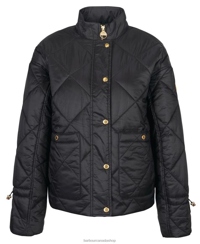 Barbour Clothing Women Midnight Green/Midnight Green Check Falkenberg Quilted Jacket 2BB2F1452