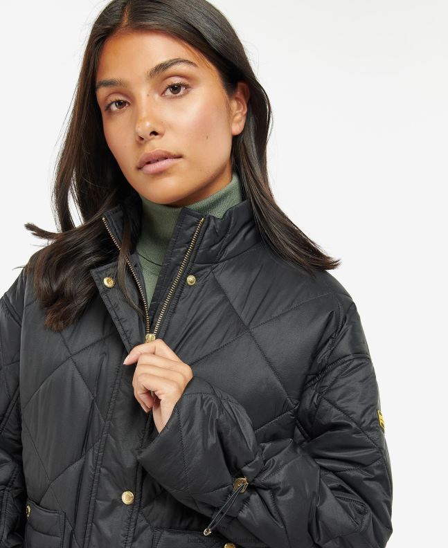 Barbour Clothing Women Midnight Green/Midnight Green Check Falkenberg Quilted Jacket 2BB2F1452