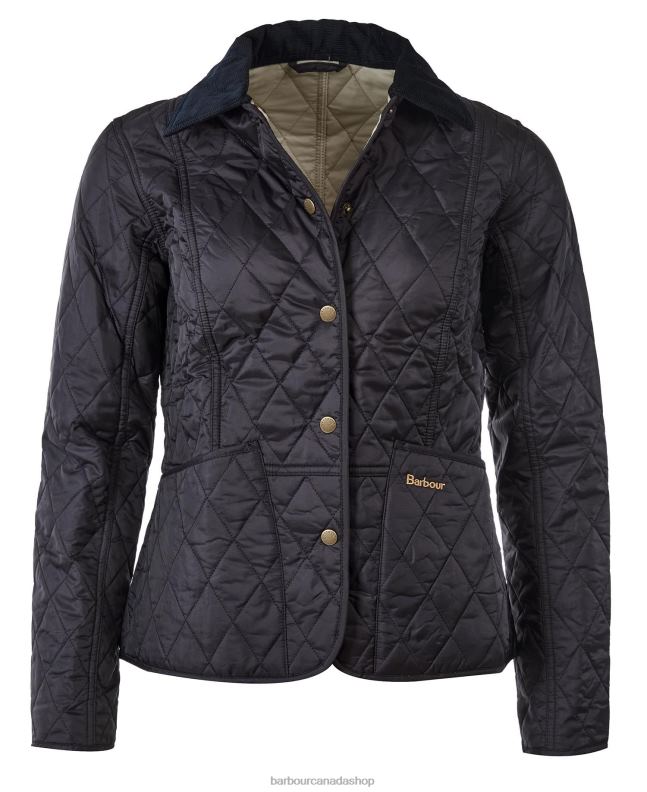 Barbour Clothing Women Navy/Pearl Summer Liddesdale Quilted Jacket 2BB2F1409
