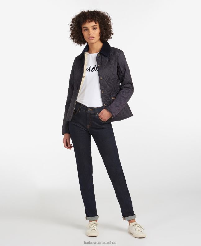 Barbour Clothing Women Navy/Pearl Summer Liddesdale Quilted Jacket 2BB2F1409