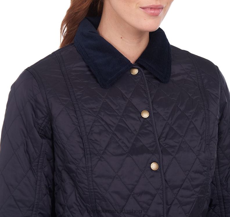 Barbour Clothing Women Navy/Pearl Summer Liddesdale Quilted Jacket 2BB2F1409