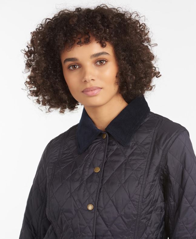 Barbour Clothing Women Navy/Pearl Summer Liddesdale Quilted Jacket 2BB2F1409