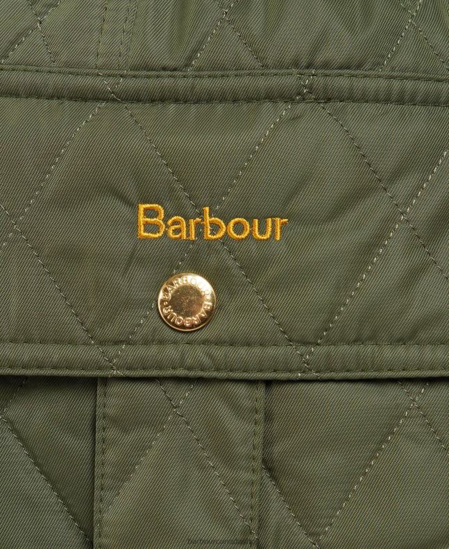 Barbour Clothing Women Olive/Ancient Belted Defence Quilted Jacket 2BB2F1435