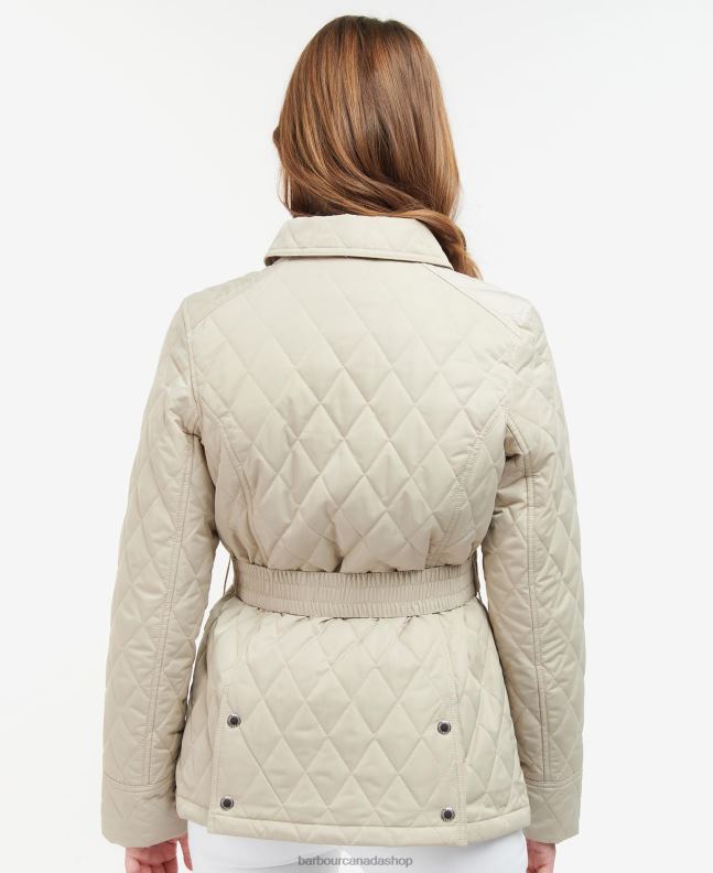 Barbour Clothing Women Olive/Ancient Belted Defence Quilted Jacket 2BB2F1478
