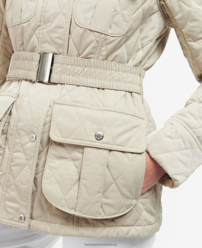 Barbour Clothing Women Olive/Ancient Belted Defence Quilted Jacket 2BB2F1478