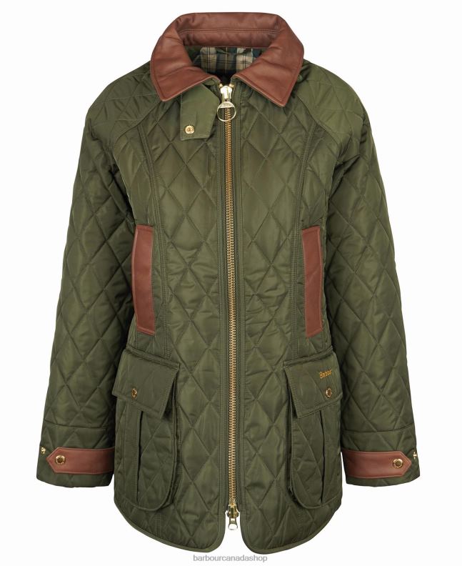 Barbour Clothing Women Olive/Ancient Premium Beadnell Quilted Jacket 2BB2F1430
