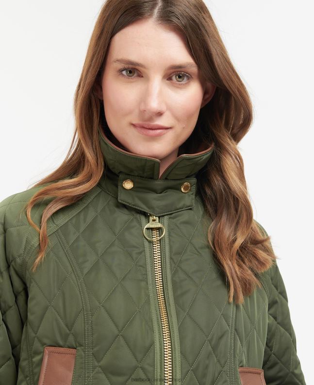 Barbour Clothing Women Olive/Ancient Premium Beadnell Quilted Jacket 2BB2F1430