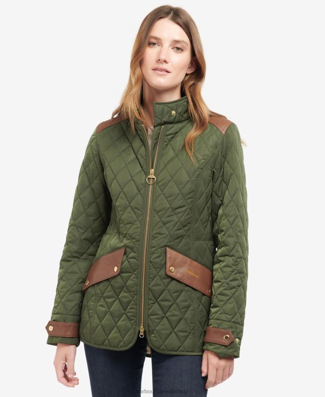 Barbour Clothing Women Olive/Ancient Premium Cavalry Quilted Jacket 2BB2F1485