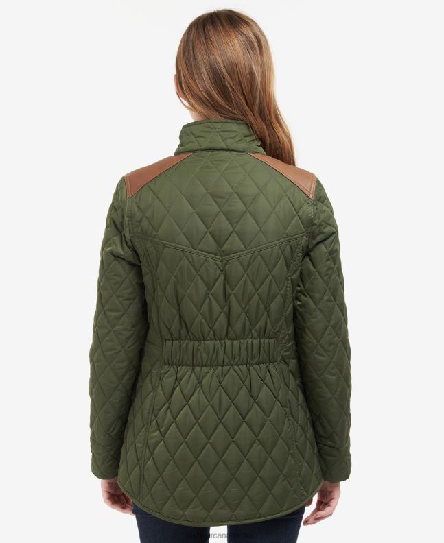 Barbour Clothing Women Olive/Ancient Premium Cavalry Quilted Jacket 2BB2F1485