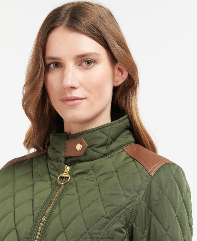 Barbour Clothing Women Olive/Ancient Premium Cavalry Quilted Jacket 2BB2F1485