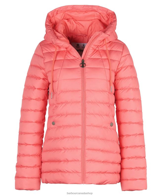 Barbour Clothing Women Pink Punch Coraline Quilted Jacket 2BB2F1427