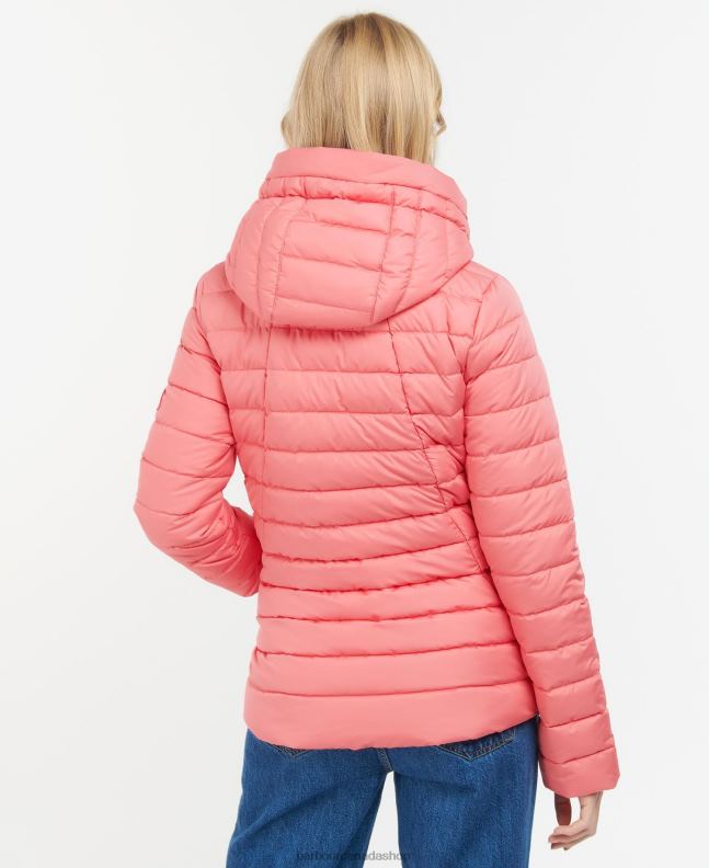 Barbour Clothing Women Pink Punch Coraline Quilted Jacket 2BB2F1427