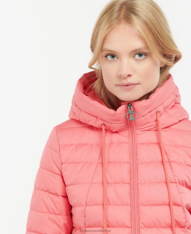 Barbour Clothing Women Pink Punch Coraline Quilted Jacket 2BB2F1427