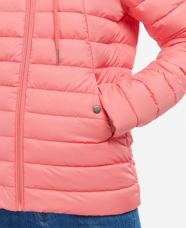 Barbour Clothing Women Pink Punch Coraline Quilted Jacket 2BB2F1427