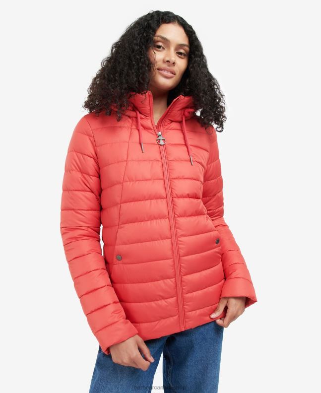 Barbour Clothing Women Pink Punch Coraline Quilted Jacket 2BB2F1472