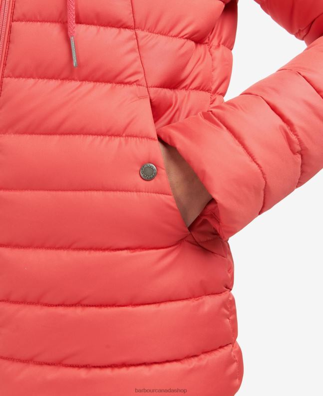 Barbour Clothing Women Pink Punch Coraline Quilted Jacket 2BB2F1472