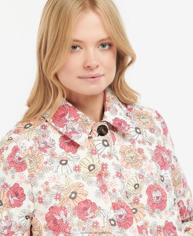 Barbour Clothing Women Retro Floral Yarrow/Olive Tree Printed Leilani Quilted Jacket 2BB2F1479