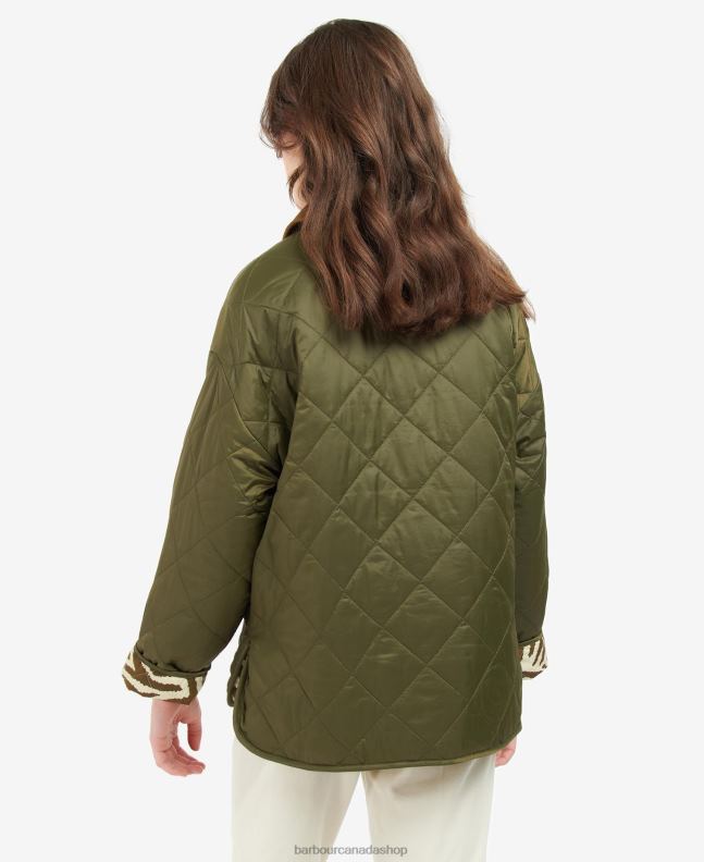 Barbour x House of Hackney Clothing Women Dark Navy/Limerence/Sky Gransden Reversible Quilted Jacket 2BB2F1461