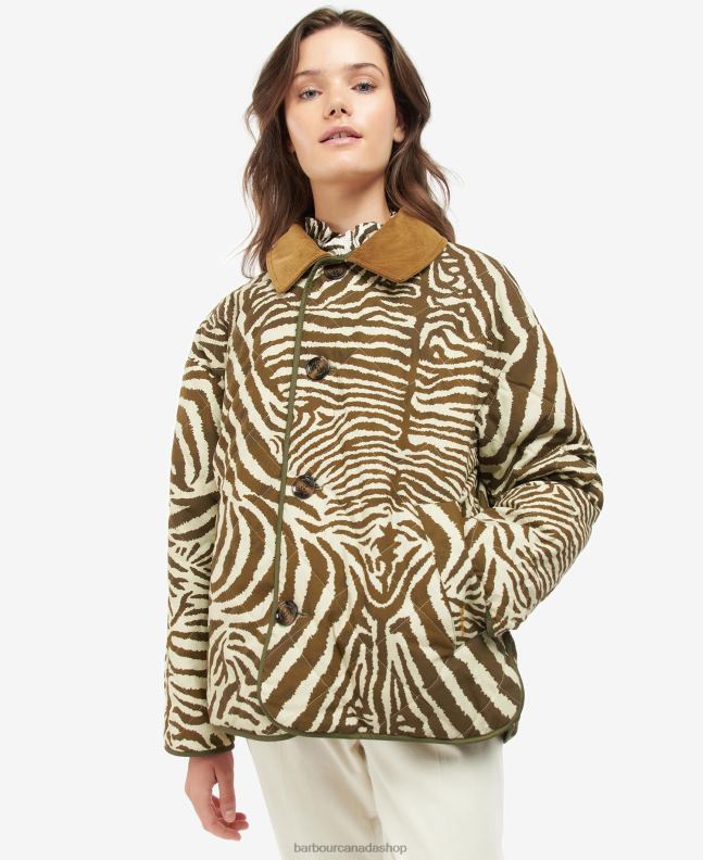 Barbour x House of Hackney Clothing Women Dark Navy/Limerence/Sky Gransden Reversible Quilted Jacket 2BB2F1461