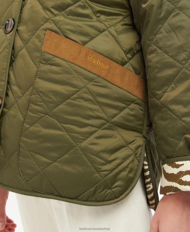 Barbour x House of Hackney Clothing Women Dark Navy/Limerence/Sky Gransden Reversible Quilted Jacket 2BB2F1461